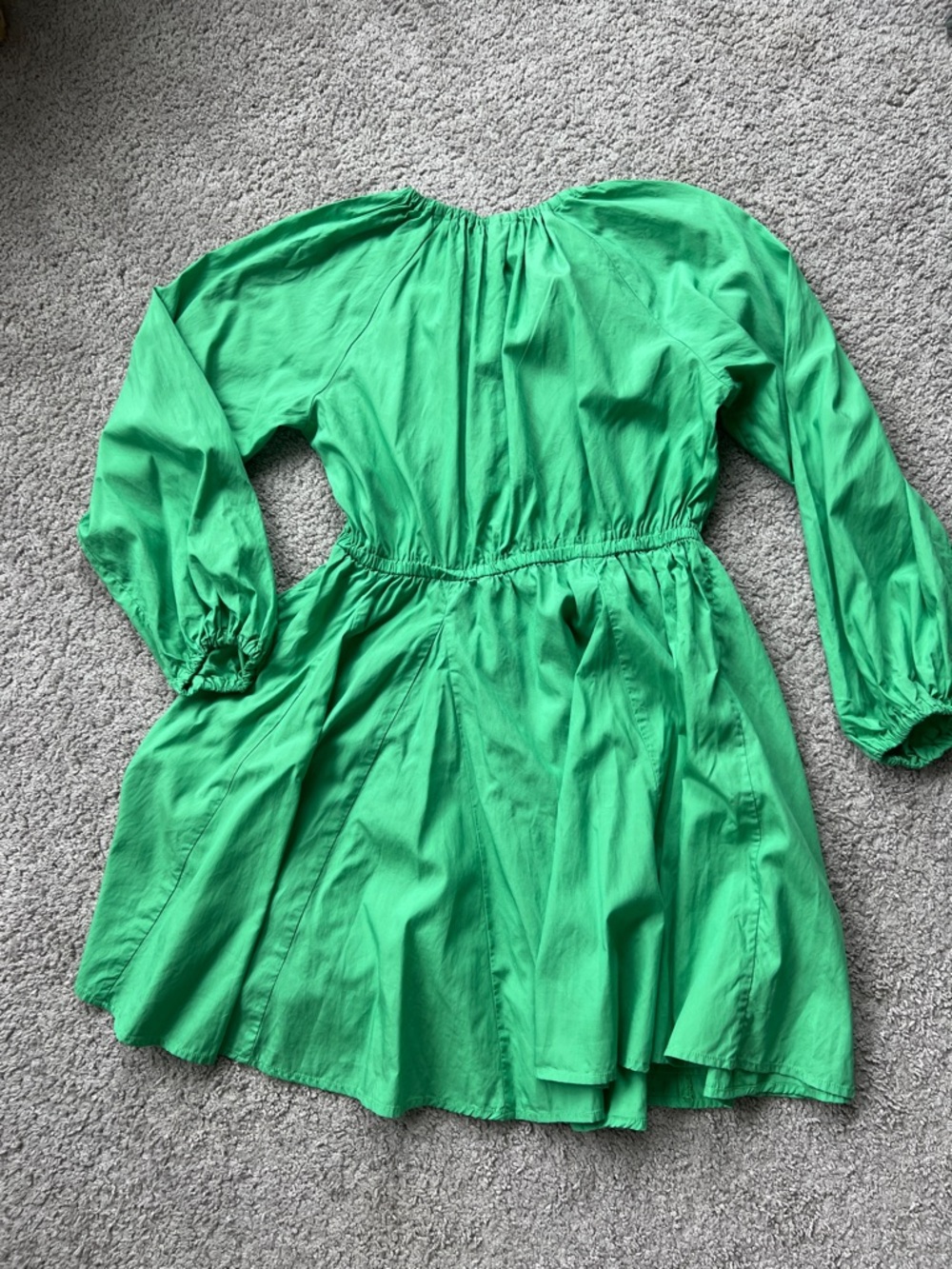 Arket Bright Green Long-Sleeve Mini Dress - Picture 2 of 2